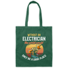 Retro Electrician Electricity Engineer Electricity Job Canvas Tote Bag