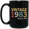 1983 Love Gift, Vintage 1983, 1983 Original Parts, Lover 1983 Gift Black Mug