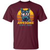 1989 Birthday Gift, Cat Lover Gift, Awesome Since 1989, Retro Cat Gift Unisex T-Shirt