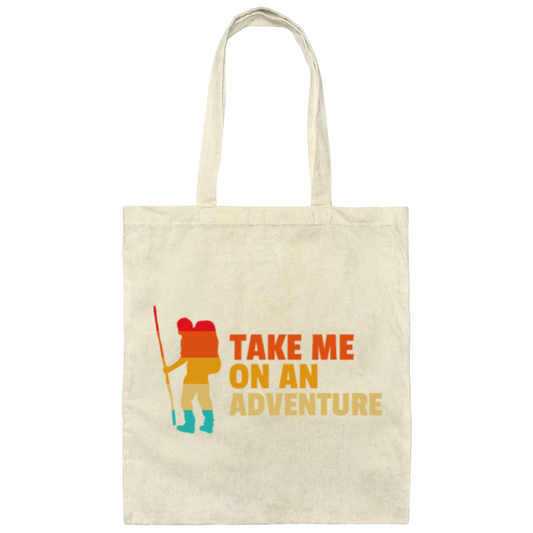 Trail Silouette Take Me On An Adventure Trail Vintage Silouette Canvas Tote Bag