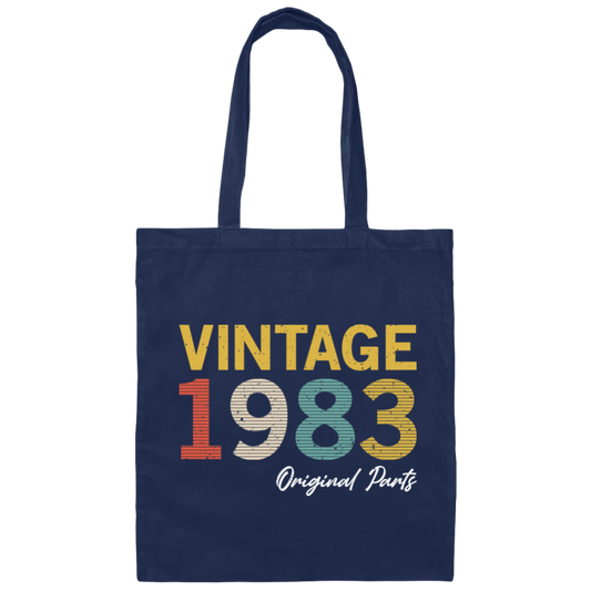 1983 Love Gift, Vintage 1983, 1983 Original Parts, Lover 1983 Gift Canvas Tote Bag