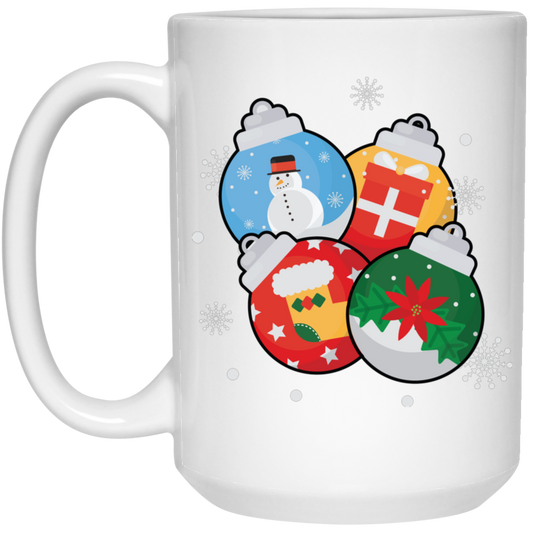 Bauble Christmas, Xmas Ornament, Set Of Bauble, Merry Christmas, Trendy Christmas White Mug