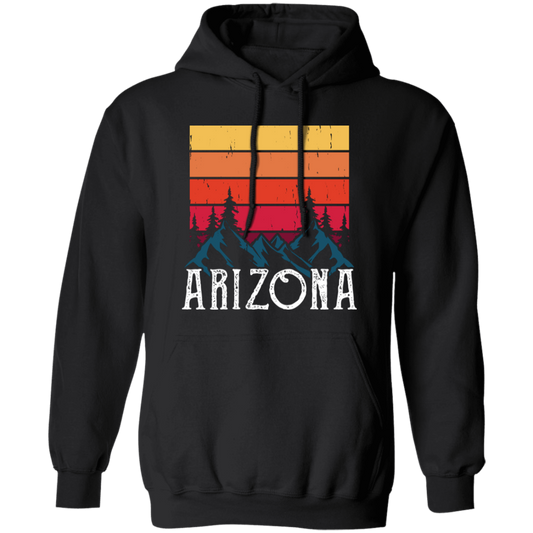 Retro Arizona, Arizona Mountain, National Park Pullover Hoodie