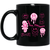 Radiate Positivity, Groovy Smile Face, Radiate Positivity Energy Black Mug