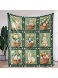 Wrap yourself in springtime cheer with this Easter Bunny and Tulip Floral Print Quilted Blanket. Made from soft flannel, it’s perfect for cozying up at home, adding a festive touch to your travel gear, or brightening your spring decor. The playful bunny and vibrant tulip design bring a joyful vibe to any space, making every moment feel like a celebration.