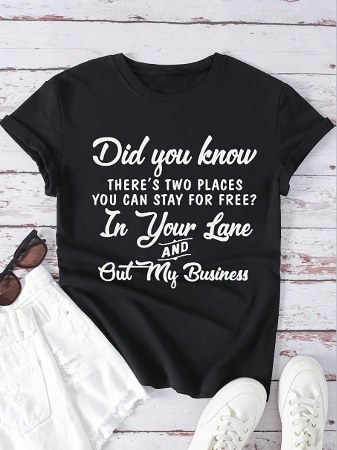 Get your summer vibes on point with this playful and stylish tee! Featuring a fun graphic slogan and easygoing fit, this tee will keep you cool and comfy in the summer heat. Perfect for casual outings or lounging at home. So why wait? Add some easy breezy vibes to your wardrobe now!