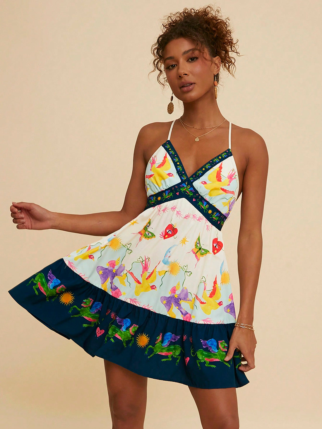 Discover ultimate style and comfort with our Effortlessly Chic Floral Print Crisscross Back Mini Slip Dress. Perfect for your next vacation, this dress features a beautiful floral print and a crisscross back design that effortlessly combines fashion and function. Look stylish and feel comfortable on your next vacation with our must-have dress.