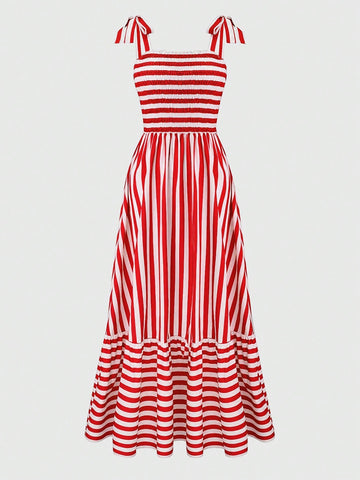 Get ready for beach perfection with our Effortlessly Chic Striped Maxi Dress! This dress combines effortless style with ultimate comfort, making it perfect for your next beach vacation. Say hello to easy beach fashion with this must-have dress!