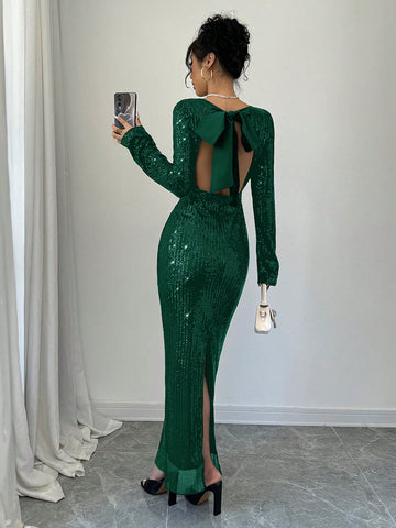 Elevate your style with our Elegance Redefined Maxi Dress! This stunning dress features a backless design and a playful lace-up fishtail hem, perfect for fall. Show off your unique sense of fashion with this must-have dress.