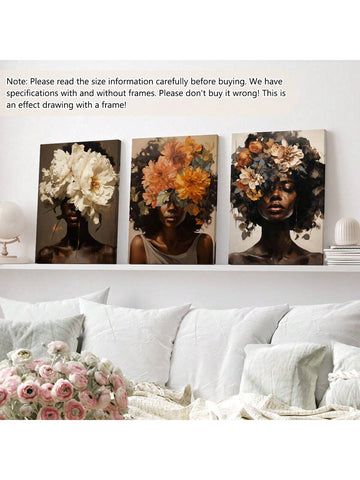 Celebrate beauty and strength with this playful 3-piece canvas art set featuring elegant African American women. Each waterproof canvas is framed in sturdy wood, making it perfect for brightening up your living room, bedroom, or office. Whether you're treating yourself or gifting it for birthdays and graduations, this vibrant wall decor adds a splash of charm and inspiration to any space.
