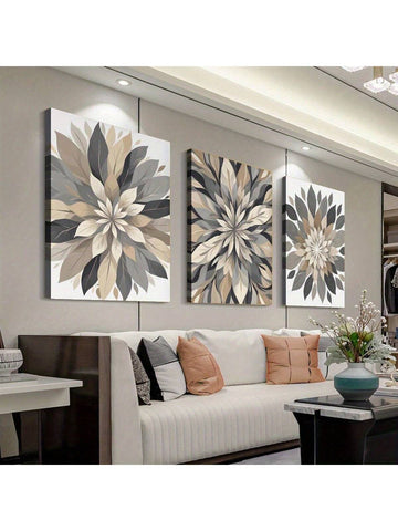 Bring a touch of charm and whimsy to your space with this elegant 3-piece canvas wall art set. Featuring soft beige and gray floral designs, these prints add a playful yet sophisticated vibe to any bedroom or living room. Perfect for brightening up your walls with a chic, nature-inspired flair!