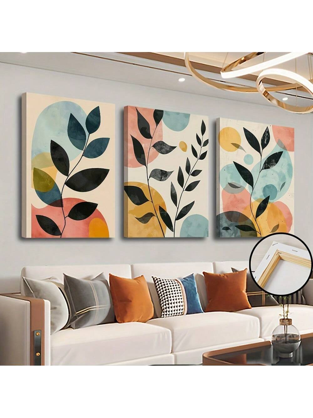 Add a touch of elegance to your home decor with this modern 3-piece framed canvas set featuring black and white botanical prints. With its sleek design and high-quality materials, this set will add a sophisticated touch to any room. Perfect for those looking to elevate their living space (without breaking the bank)!