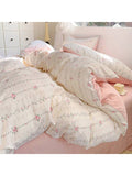 Add a touch of romance to your bedroom with this Elegant 3-Piece Rose Floral Print Bedding Set. Featuring a charming rose pattern, it includes pillowcases and a duvet cover that bring a fresh, floral vibe to your space. Soft and cozy, this set invites you to snuggle up in style and enjoy sweet dreams surrounded by blooming beauty. Perfect for brightening any room with a playful yet elegant flair!
