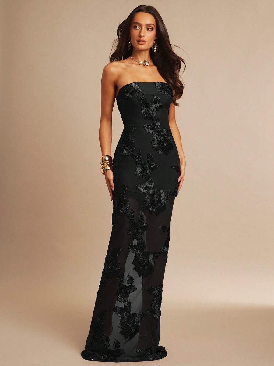 Dazzle in Our Elegant 3D Floral Mermaid Hem Bodycon Bandeau Dress!

Make a breathtaking entrance into the New Year with a dress that defines high-fashion glamour. This stunning white masterpiece is designed for the woman who wants to combine romantic textures with a bold, red-carpet silhouette for her most prestigious celebrations.

Exquisite 3D Floral Artistry: Adorned with intricate, handcrafted 3D floral appliqués, this dress offers a rich, multidimensional texture that captures the light and ensures you