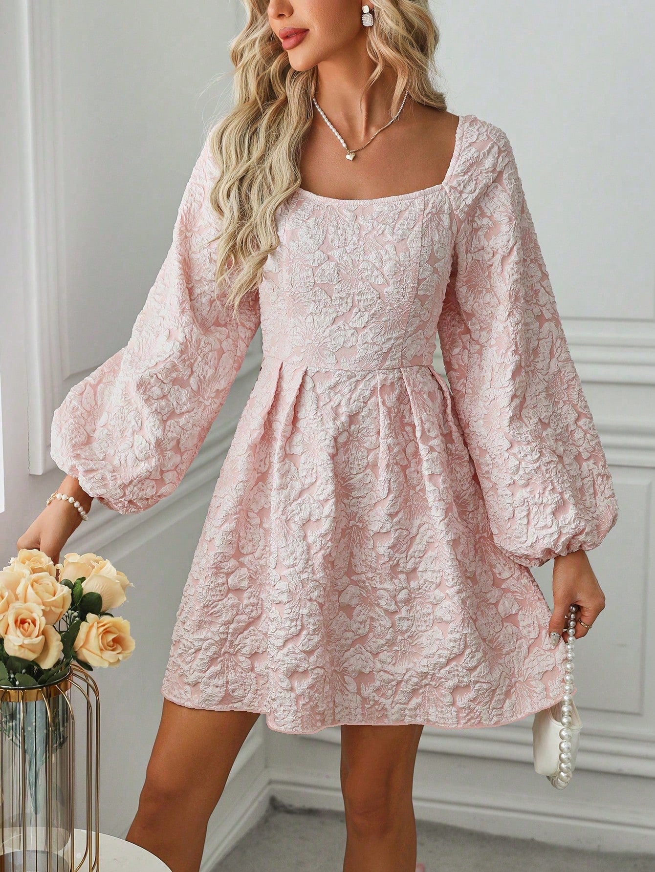 Get ready to turn heads with our Elegant 3D Floral Textured Dress! With its stunning floral design and textured fabric, this dress is perfect for any occasion. Whether it's a wedding, cocktail party, or date night, you'll be sure to impress and feel confident in this dress. So go ahead, treat yourself to some elegance!