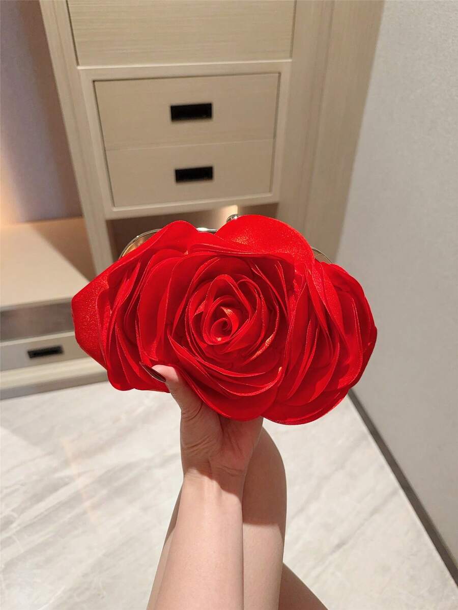Add a touch of whimsy to your evening look with this Elegant 3D Rose Petal Clutch Bag. Crafted to mimic delicate rose petals, it’s the perfect floral accessory to brighten weddings and formal events. Compact yet eye-catching, it holds your essentials while making a charming statement. Carry a bouquet in style wherever you go!