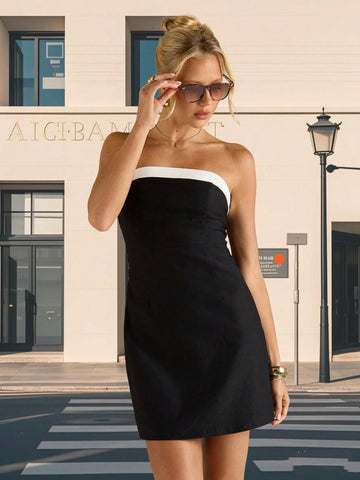 Step into the spotlight with this playful 90s-inspired strapless mini dress, designed to brighten your spring and summer days. Its chic silhouette is perfect for prom nights, lively parties, or casual outings where you want to turn heads. Lightweight and flirty, this dress combines nostalgic charm with modern fun, making every moment feel like a celebration.