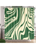 Transform your bathroom into a stylish retreat with our Elegant Abstract Green Marble Shower Curtain Set. Made with waterproof and mildew-proof material, this set includes hooks for easy installation. Perfect for adding a touch of luxury to your daily routine.