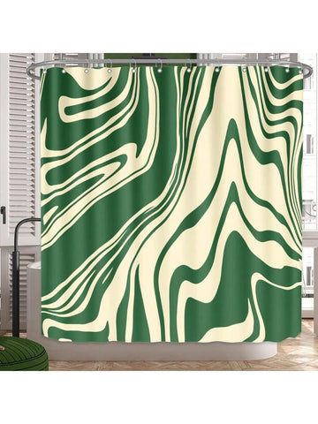 Transform your bathroom into a stylish retreat with our Elegant Abstract Green Marble Shower Curtain Set. Made with waterproof and mildew-proof material, this set includes hooks for easy installation. Perfect for adding a touch of luxury to your daily routine.