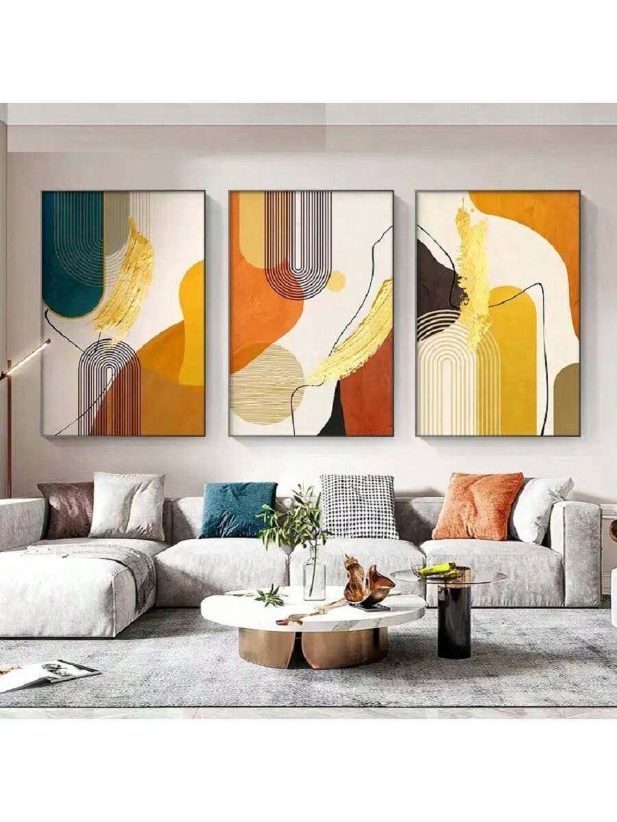 Upgrade your home décor with this set of elegant abstract line art prints. Featuring three large, high-quality Nordic style canvases, these prints will add a touch of sophistication and modernity to any room. Perfect for showcasing your unique sense of style and adding a touch of creativity to your space.
