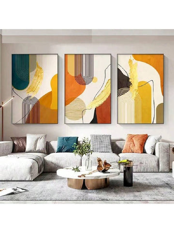 Upgrade your home décor with this set of elegant abstract line art prints. Featuring three large, high-quality Nordic style canvases, these prints will add a touch of sophistication and modernity to any room. Perfect for showcasing your unique sense of style and adding a touch of creativity to your space.