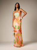 Elevate your summer wardrobe with this stunning maxi dress featuring an elegant abstract watercolor print. The delicate strappy design offers a flattering silhouette perfect for warm-weather occasions, from beachside gatherings to evening celebrations. Soft, flowing fabric moves beautifully with you, while the artistic print adds a sophisticated touch to any look. Versatile enough for casual outings or dressed up for special events, this piece is a must-have for the season.