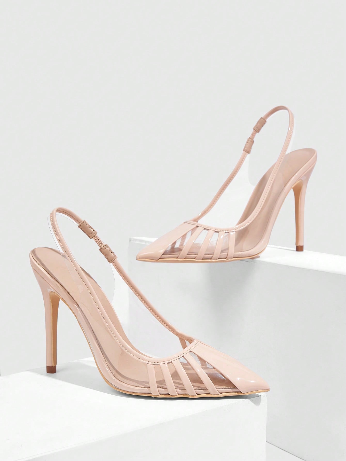 These sophisticated apricot stiletto heels are perfect for any formal occasion. With their elegant pointed-toe design, they add a touch of class to any outfit. Whether you're attending a party or wedding, these heels will elevate your style and keep you looking chic all night long.