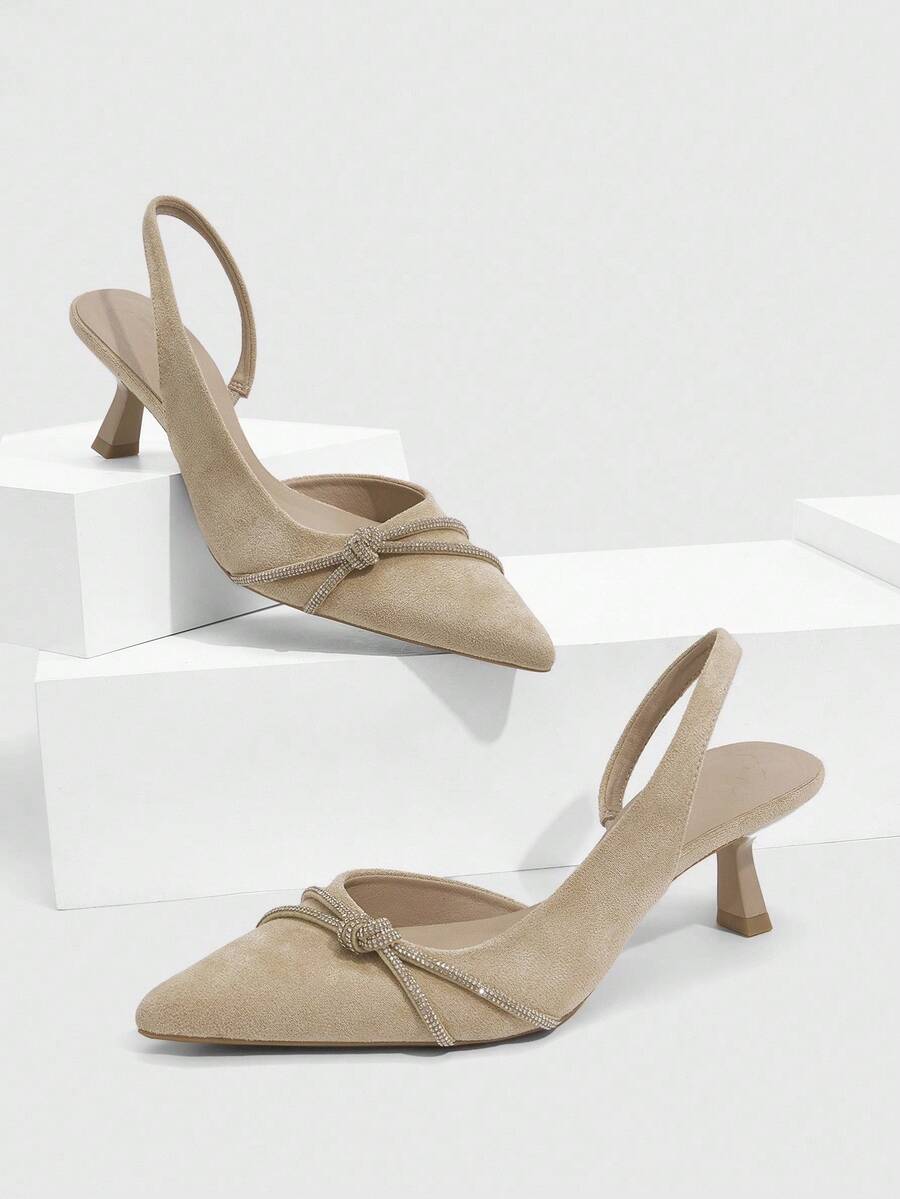 Step into sparkle with these Elegant Apricot Suede Rhinestone Strap Low Heel Mules! Perfect for weddings and special events, their soft apricot suede pairs effortlessly with dazzling rhinestone straps, adding just the right pop of glam. The comfy low heel lets you dance the night away without missing a beat—because fabulous should never mean foot pain! Add a playful touch to your outfit and shine all night long.