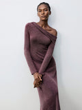 Step into the spotlight with this playful wine red knitted dress featuring a chic asymmetrical hem. Cozy yet stylish, it’s the perfect pick for turning heads at work, parties, or those special fall and winter celebrations. Feel comfortable, look fabulous, and let every occasion be your runway!