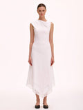 Step into the spotlight with this playful yet elegant white fishtail dress featuring a unique asymmetrical neckline and delicate lace insets. Perfect for chic occasions, its flattering silhouette and intricate details add a touch of whimsy while keeping you effortlessly stylish. Dance the night away in a dress that’s as fun as it is sophisticated!