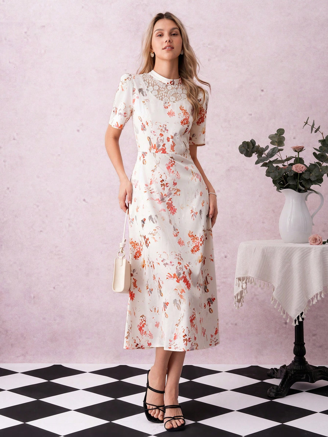 Step into the charm of autumn with this Elegant Floral Lace Patchwork Dress. Its delicate lace details and vibrant patchwork create a whimsical look that’s perfect for garden strolls, tea parties, or making a stylish debut at school events. Light, playful, and effortlessly chic, it brings a touch of seasonal magic to your wardrobe.