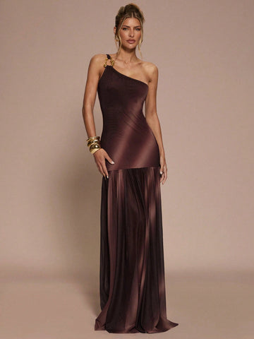 Turn heads this season in our stunning tie-dye long dress, where earthy brown and beige tones create an effortlessly chic aesthetic. The off-shoulder neckline adds a flirty touch, while the ruched skirt flatters your silhouette with graceful movement. Whether you're dancing at a party or stealing romantic moments, this versatile piece transitions seamlessly from day to night. Crafted for autumn and winter wear, it's the dress that makes you feel absolutely fabulous.