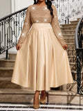 Shimmer into the season with this show-stopping plus-size sequin dress that transforms any celebration into your moment to shine. Crafted for autumn and winter gatherings, this elegant piece drapes beautifully while the dazzling sequin detailing catches every light on the dance floor. Whether you're heading to a holiday party, winter wedding, or ringing in the New Year, this dress delivers glamour without compromise. The thoughtfully designed fit celebrates your curves with confidence, making you feel as fa