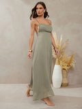 Step out in style and sunshine with this Elegant Backless Flowing Sleeveless Summer Maxi Dress. Crafted from lightweight pleated chiffon, it sways beautifully with every breeze. The backless design adds a flirty touch, while the flowing silhouette keeps you cool and comfortable all day. Perfect for sunny days and evening soirées alike, this dress effortlessly blends elegance with playful charm.