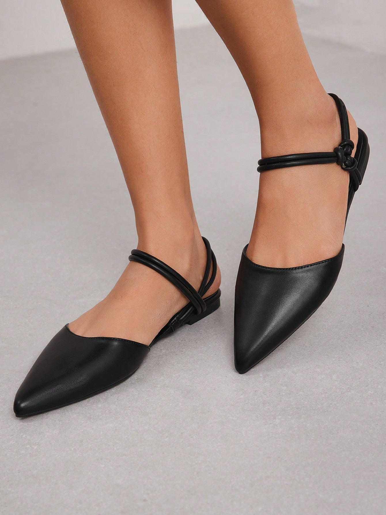 Elevate your professional style with Elegant Basics Ankle Strap Pointed Toe Flat Shoes. Designed for business chic women, these elegant flats feature a pointed toe and ankle strap for a sophisticated look. Perfect for the office or a formal event, these shoes offer both fashion and comfort.