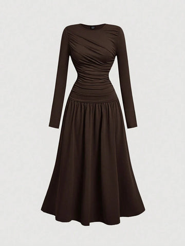 Step into cozy elegance with this Beige Ruched Dress, designed to brighten up your fall and winter tea parties. Its soft ruched detailing adds a flirty touch, while the neutral beige hue pairs effortlessly with your favorite layers. Perfect as a casual underdress or a charming standout piece, it’s your go-to for warm gatherings and stylish comfort all season long.