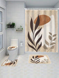 Spruce up your bathroom with our Elegant Beige and Brown Floral Shower Curtain Set. With a coordinating rug and accessories, this set adds a touch of sophistication to your daily routine. Update your space with this charming ensemble.
