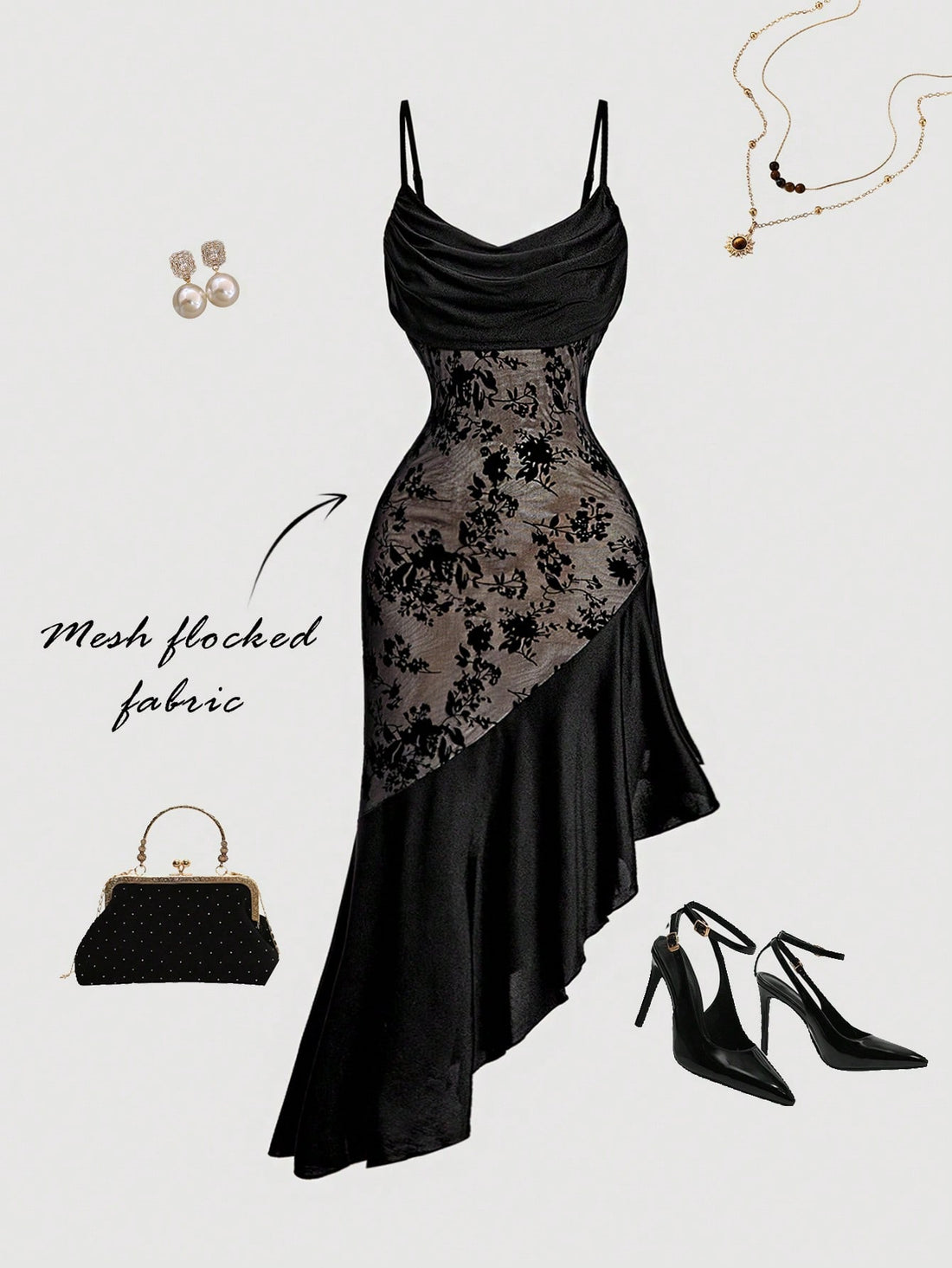 Make a statement this season in our stunning black asymmetric hem dress—the ultimate showstopper for holiday celebrations and elegant evenings. The daring uneven hemline adds modern flair while the sleek black silhouette flatters every figure. Whether you're dancing through Christmas parties, ringing in the New Year, or attending formal galas, this dress delivers sophisticated edge with a playful twist. Versatile enough to dress up with heels and jewelry or down with sneakers for a chic daytime look, it's t