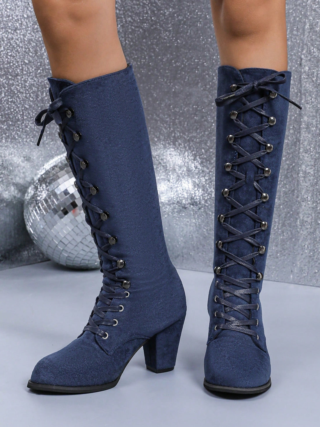 Introducing our elegant black lace-up Roman knight boots for fall/winter, designed specifically for plus size women. These boots not only provide a perfect fit, but also exude style and sophistication. Stay warm and fashionable this season with these comfortable and durable boots. Available in plus sizes.