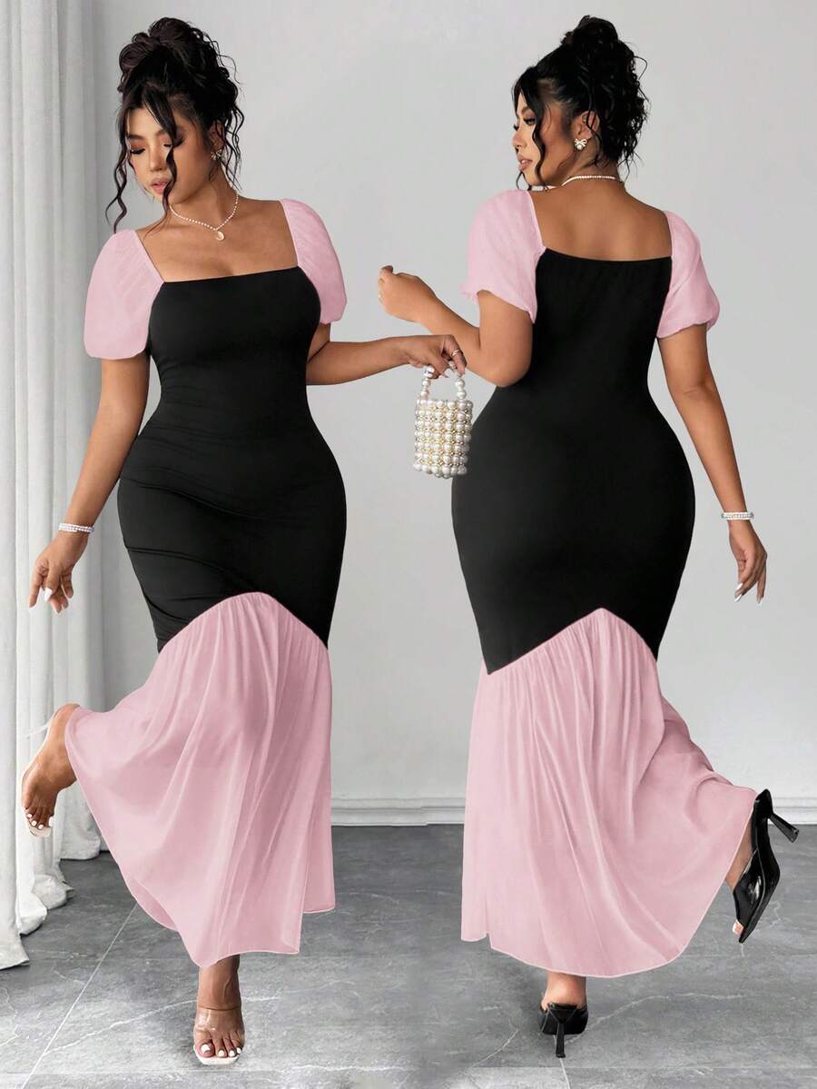 Embrace your inner Wednesday Addams with this striking black mesh puff sleeve dress from the Kooky Elegance Collection. The dramatic puffed sleeves add a touch of gothic glamour, while the sheer mesh fabric creates an edgy, sophisticated silhouette. Perfect for anyone who loves dark academia vibes and moody aesthetics. Whether you're channeling mysterious elegance or making a bold fashion statement, this dress delivers the perfect blend of playful drama and timeless style. Dress it up for special occasions 
