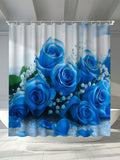 Spruce up your bathroom with our Elegant Blue Rose Floral Shower Curtain! Not only does it add a touch of style with its beautiful design, but it's also mildew-resistant and waterproof, making it a practical and essential addition to any bathroom. Say goodbye to boring shower curtains and hello to a more stylish and functional bathroom experience!