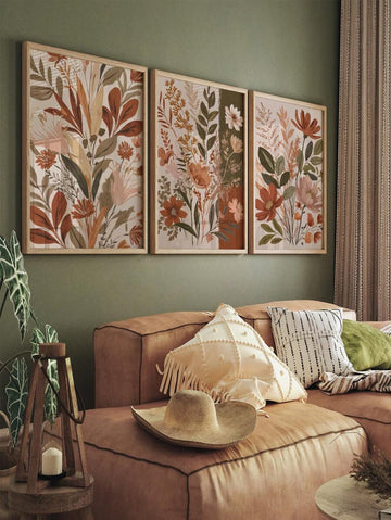Bring a touch of nature’s charm into your room with this Elegant Brown Flower Triptych Wall Art. Featuring three beautifully connected panels, this botanical piece adds warmth and style to any living space. Its earthy tones brighten your walls while creating a cozy, aesthetic vibe. Perfect for those who love a blend of nature and art, it’s sure to make your home bloom with personality!