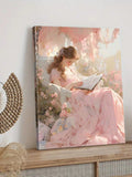 Add a splash of serenity and charm to your space with this elegant canvas wall art featuring a woman lost in a book amid a blooming garden. Perfect for creating calm corners or brightening tranquil rooms, this piece invites you to pause, relax, and let your imagination wander through a flowery escape. It's not just wall art—it’s a playful invitation to daydream.
