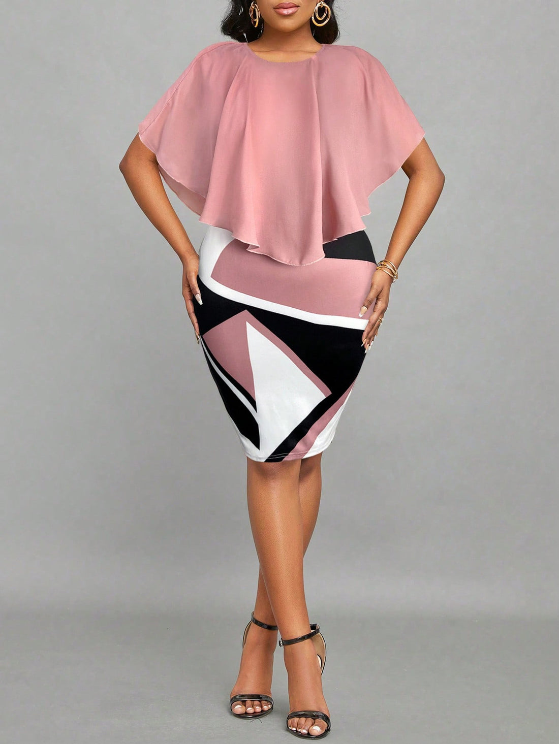 Stay stylish and professional in the office with our Elegant Color Block Splice Fitted Office Dress. Perfect for summer, this dress combines chic style with comfort for all-day wear. You'll be the envy of the office with this must-have addition to your work wardrobe!