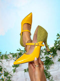 Elegant Colorblock Stiletto Heels for Women - Fashionable High Heels for Parties and Work