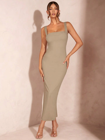 Indulge in luxury with this Elegant Cream 2-in-1 Bodycon Dress with Square Neck. Perfect for those who appreciate the finer things in life, this dress exudes Old Money style. The square neck adds a touch of sophistication while the bodycon design flatters your figure. Step out in style with this gorgeous long dress.