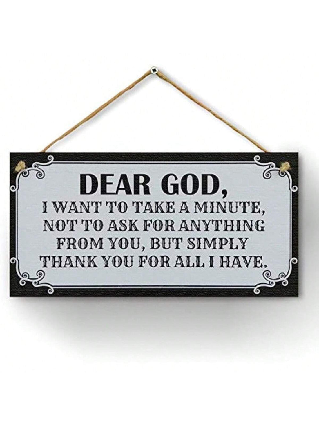 Add some soul to your home decor with our Elegant 'Dear God' Decorative Sign. This faith-inspired accent is perfect for expressing gratitude and belief in a stylish way. Make your space feel blessed and uplifted.