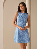 Step out in style with this Elegant Denim Effect Jacquard Tube Dress, designed to turn heads at summer parties or casual outings. Its unique jacquard texture mimics denim’s cool vibe while keeping you comfortable and chic. Perfect for sunny days and warm evenings, this dress combines playful charm with effortless elegance.