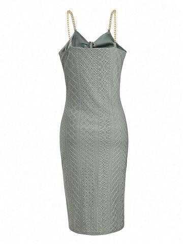 This elegant cami dress for fashion-forward women features a unique diamond grid hollow-out design. Perfect for those who want to stand out with style and sophistication.