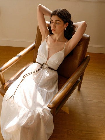 Slip into effortless vacation style with our Elegant Embroidered Spaghetti Strap Dress. Perfect for casual days lounging by the beach or exploring quaint streets, this dress features delicate embroidery and a comfortable spaghetti strap design. Relax in style and make a statement with this must-have addition to your vacation wardrobe!